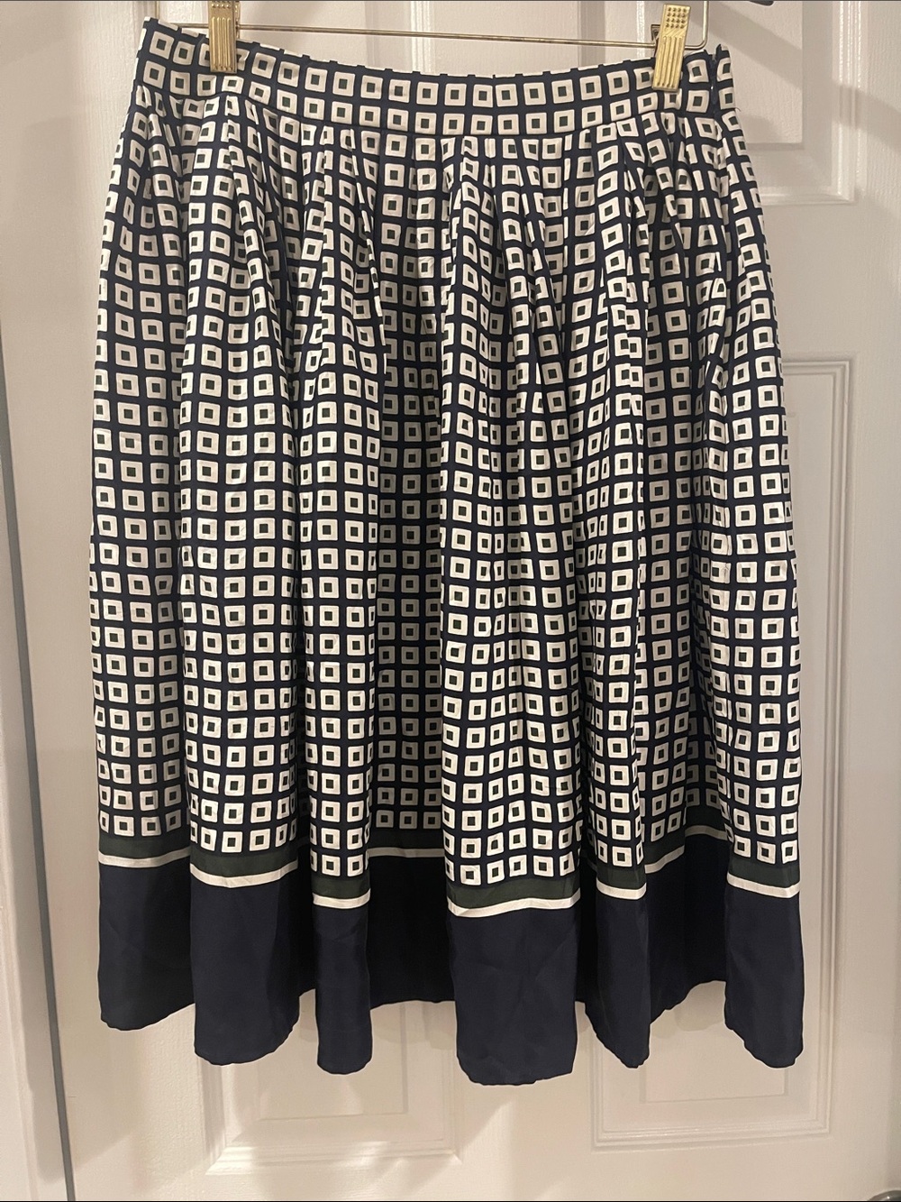 Tory Burch Milano square silk skirt